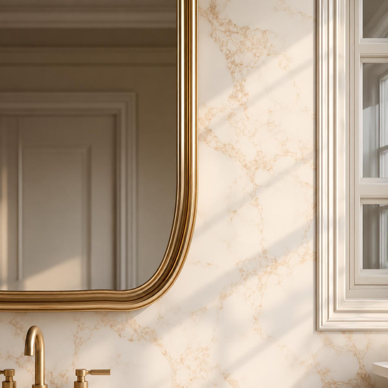 Shield Brass Mirror, Italien Style Wall Decor, Handmade Vanity Mirrors — view 6