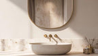 Modern Brass Vanity Mirror, Handmade Wall Mirror, Luxury Decor — view 2