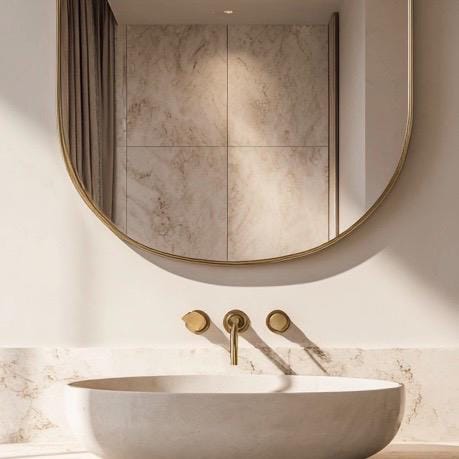 Modern Brass Vanity Mirror, Handmade Wall Mirror, Luxury Decor — view 4