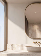 Modern Brass Vanity Mirror, Handmade Wall Mirror, Luxury Decor — view 3