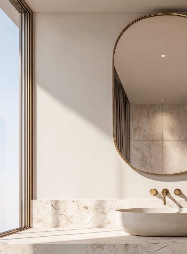 Modern Brass Vanity Mirror, Handmade Wall Mirror, Luxury Decor — view 3