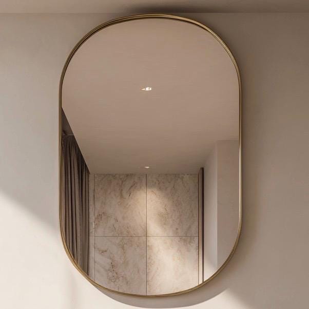 Modern Brass Vanity Mirror, Handmade Wall Mirror, Luxury Decor — view 6