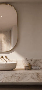 Modern Brass Vanity Mirror, Handmade Wall Mirror, Luxury Decor — view 5