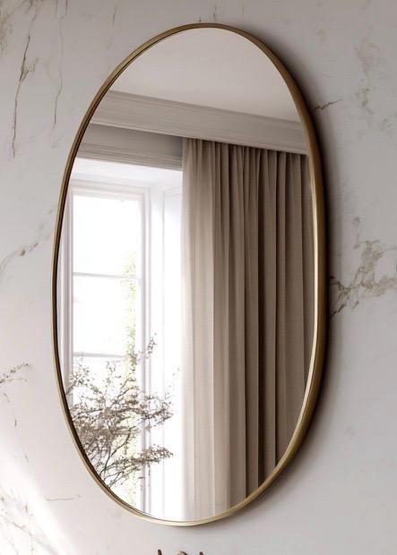 Italian Style Brass Mirror, Luxury Handmade Wall Decor Mirror for Modern Interiors — view 6