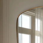 Handmade Brass Mirror, Elegant Italian Wall Mirror, Luxury Vanity Decor — view 3