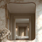 Brass Mirror, Luxury Wall Art Mirror, Handmade Modern Home Decor — view 6