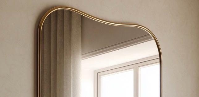Vintage Brass Mirror, Handmade Luxury Wall Mirror, Antique Inspired Home Decor — view 2