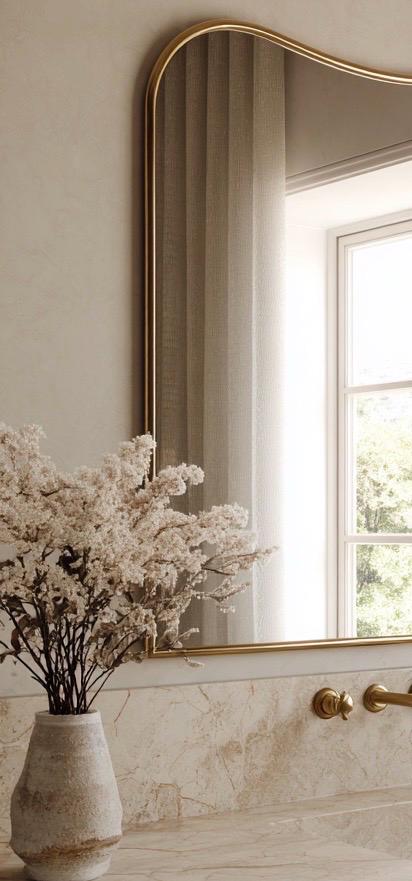 Vintage Brass Mirror, Handmade Luxury Wall Mirror, Antique Inspired Home Decor — view 3