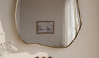 Brass Mirror, Luxury Wall Art Mirror, Handmade Modern Home Decor — view 2