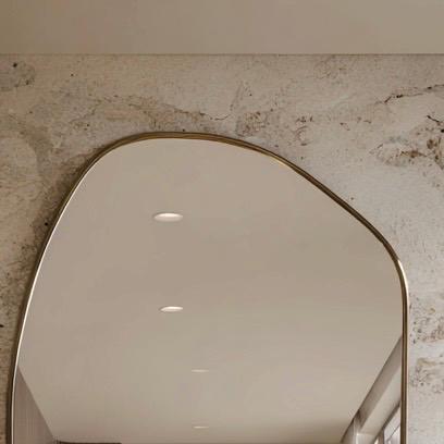 Handmade Moroccan Brass Vanity Mirror, Antique Wall Decor, Bathroom Accent — view 2