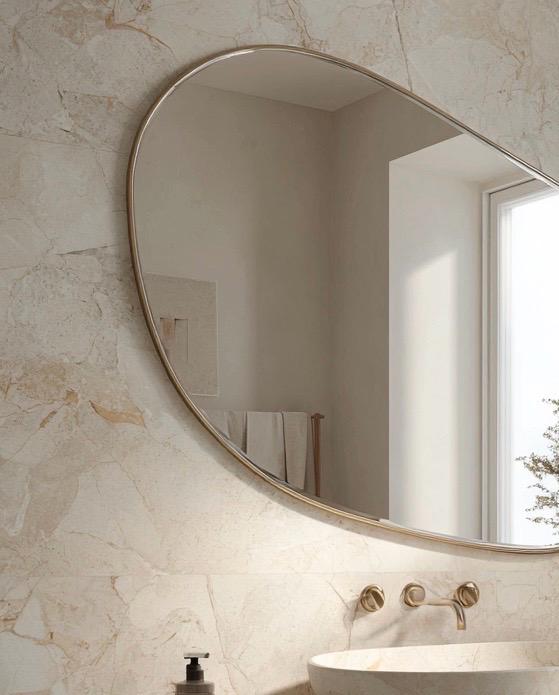 Sculptural Brass Mirror, Handmade Luxury Statement Wall Art, Modern Interior Decor — view 6