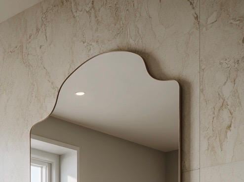 Luxury Entryway Mirror, Handmade Brass Wall Decor, Modern Statement Mirror — view 5