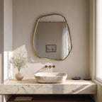 Brass Mirror, Luxury Wall Art Mirror, Handmade Modern Home Decor