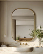 Luxury Modern Brass Mirror, Handmade Decorative Wall Art for Elegant Interiors — view 6
