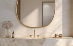 Handmade Brass Statement Mirror, Moroccan Artisan Wall Decor, Luxury Interior Accent — view 4