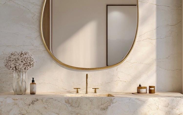 Handmade Brass Statement Mirror, Moroccan Artisan Wall Decor, Luxury Interior Accent — view 4