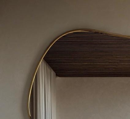 Antique Brass Mirror, Luxury Entryway Wall Mirror, Handmade Vintage Decor — view 3