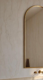 Wavy Brass Mirror, Luxury Wall Art Mirror, Handmade Modern Home Decor — view 5