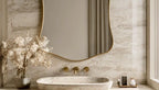 Brass Mirror, Luxury Wall Art Mirror, Handmade Modern Home Decor — view 2