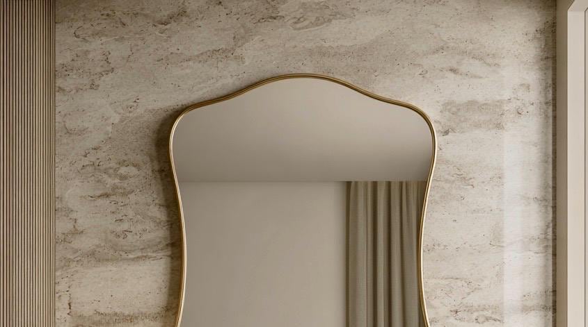 Brass Mirror, Luxury Wall Art Mirror, Handmade Modern Home Decor — view 4