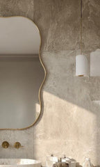 Handmade Brass Mirror, Elegant Italian Wall Mirror, Luxury Vanity Decor — view 2