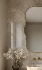 Handmade Brass Mirror, Elegant Italian Wall Mirror, Luxury Vanity Decor — view 3