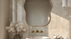 Handmade Brass Mirror, Elegant Italian Wall Mirror, Luxury Vanity Decor — view 5
