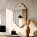 Brass Vanity Mirror, Antique Brass Wall Decor