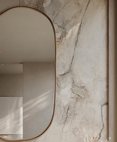 Organic Wavy Brass Mirror, Luxury Designer Mirror, Handmade Wall Sculpture — view 4