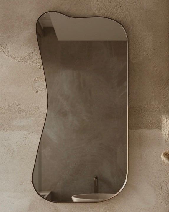 Sculptural Brass Mirror, Handmade Luxury Statement Wall Art, Modern Interior Decor — view 6