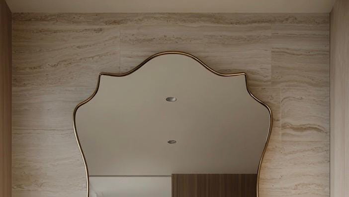 Unlacquered Brass Mirror, Luxury Handmade Bathroom Vanity Mirror, Minimalist Decor — view 5