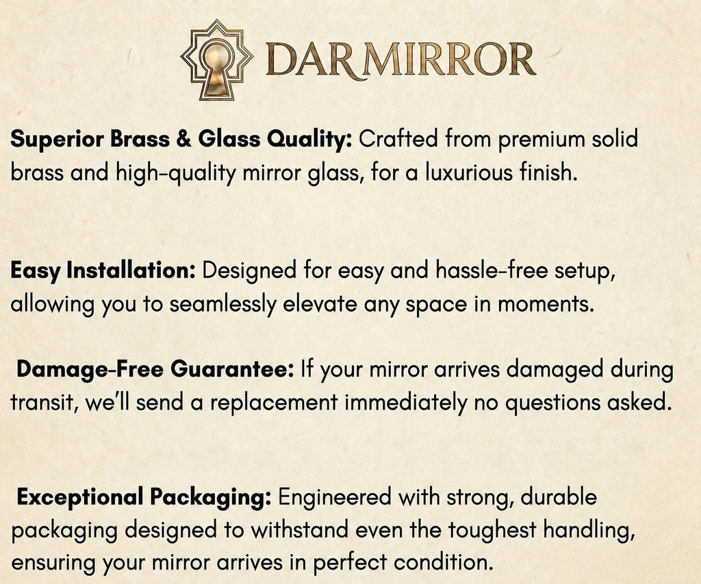 Brass Mirror, Luxury Wall Art Mirror, Handmade Modern Home Decor — view 8