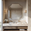 Organic Shaped Brass Mirror, Handmade Wall Mirror - Italian Style