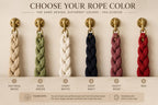 Brass Mirror, Hanging Rope Mirror, Moroccan Artisan Wall Decor — view 2