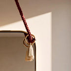 Brass Round Mirror with Rope, Designer Bathroom Mirror, Luxury Wall Decor — view 4