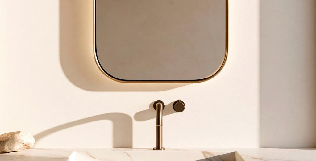 Brass Round Mirror with Rope, Designer Bathroom Mirror, Luxury Wall Decor — view 5