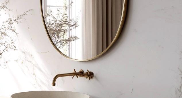 Italian Style Brass Mirror, Luxury Handmade Wall Decor Mirror for Modern Interiors — view 2