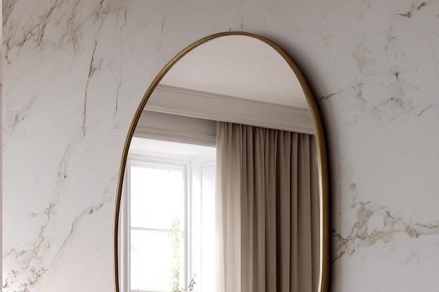 Italian Style Brass Mirror, Luxury Handmade Wall Decor Mirror for Modern Interiors — view 4