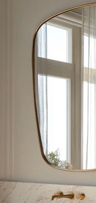 Handmade Brass Mirror, Elegant Italian Wall Mirror, Luxury Vanity Decor — view 2