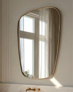 Handmade Brass Mirror, Elegant Italian Wall Mirror, Luxury Vanity Decor — view 6