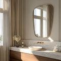 Handmade Brass Mirror, Elegant Italian Wall Mirror, Luxury Vanity Decor