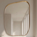 Handmade Brass Statement Mirror, Moroccan Artisan Wall Decor, Gold Finish — view 7