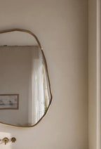 Brass Mirror, Luxury Wall Art Mirror, Handmade Modern Home Decor — view 5