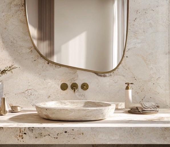 Handmade Moroccan Brass Vanity Mirror, Antique Wall Decor, Bathroom Accent — view 3