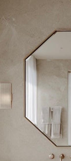Handmade Brass Statement Mirror, Moroccan Artisan Wall Decor, Luxury Interior Accent — view 4