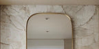 Unlacquered Brass Mirror, Luxury Handmade Bathroom Vanity Mirror, Minimalist Decor — view 6