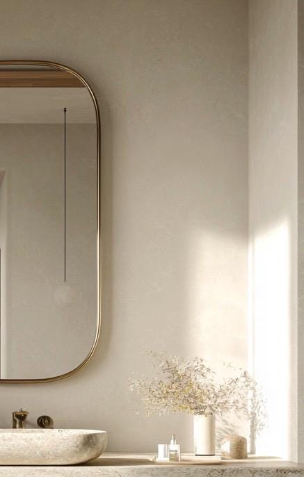 Minimalist Brass Wall Mirror, Luxury Handmade Designer Mirror for Living Room — view 4