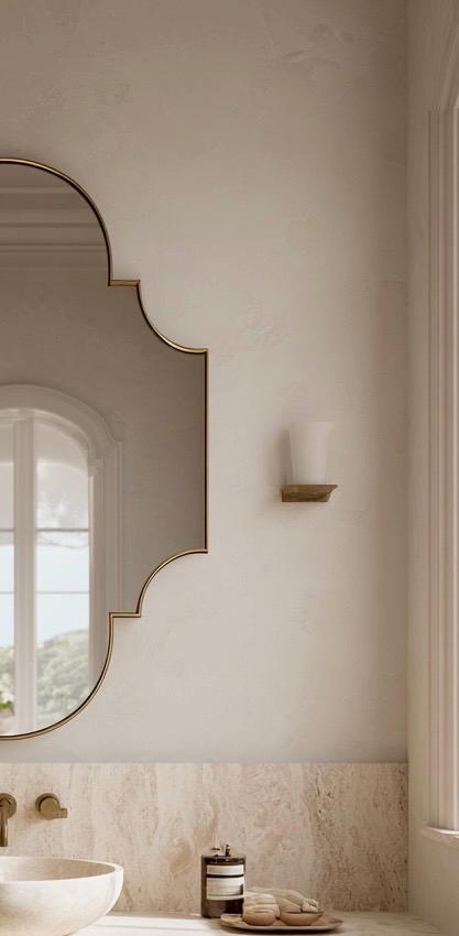 Wavy Brass Mirror, Luxury Wall Art Mirror, Handmade Modern Home Decor — view 4