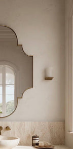 Wavy Brass Mirror, Luxury Wall Art Mirror, Handmade Modern Home Decor — view 4