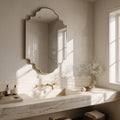 Handmade Moroccan Brass Vanity Mirror, Antique Brass Wall Decor